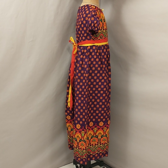 Rare Psychedelic Peasant Dress Vintage 70's Girls - Picture 3 of 11